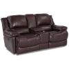 Picture of Leather Power Reclining Console Loveseat