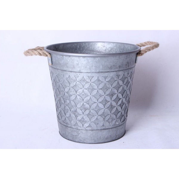 Picture of Large Metal Bucket with Rope Handles