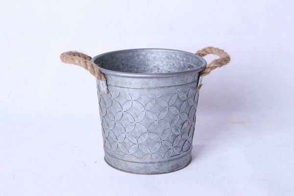 Picture of Small Metal Bucket with Rope Handles