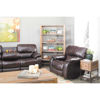Picture of Wade Brown Top Grain Leather Reclining Sofa with Drop Down Table