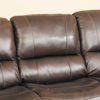 Picture of Wade Brown Top Grain Leather Power Reclining Sofa with Drop Down Table
