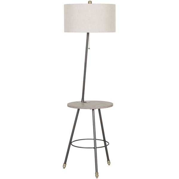 Picture of Iron floor lamp with USB table