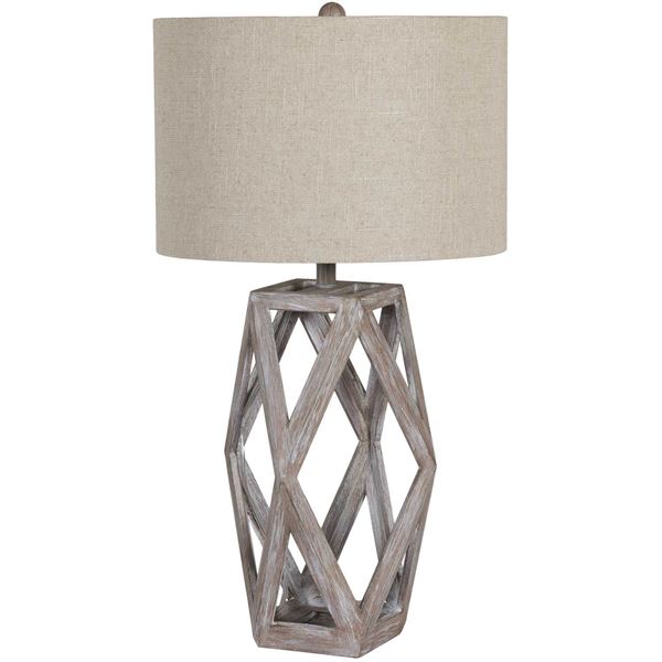 Picture of Wooden open base table lamp