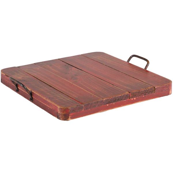 Picture of Vintage Tray With Handles Red