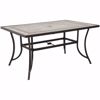 Picture of Barnwood 59" Tile Top Patio Table