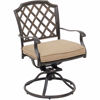 Picture of Barnwood Lattice Patio Swivel Chair
