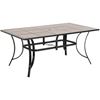 Picture of Tivoli Rectangular Tile Top Patio Dining Table