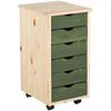 Picture of Six Drawer Green Roll Cart