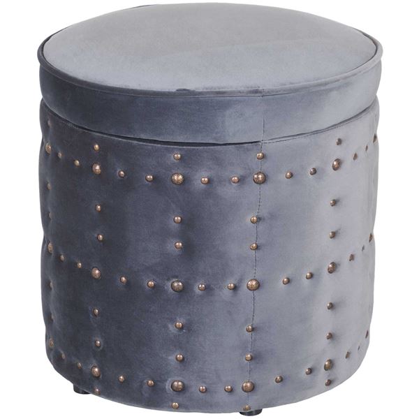 Picture of Allie Metal Gray Storage Ottoman