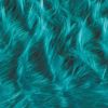 Picture of Boho Teal Faux Fur Throw Rug *P