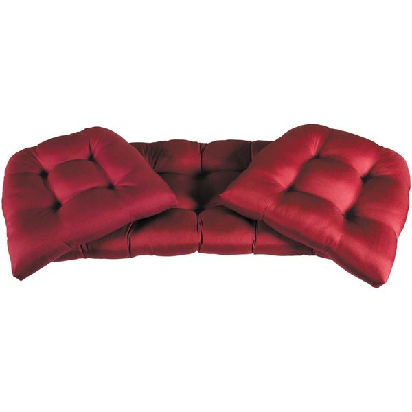 Picture of 3 Pack of Patio Cushions Solid Red