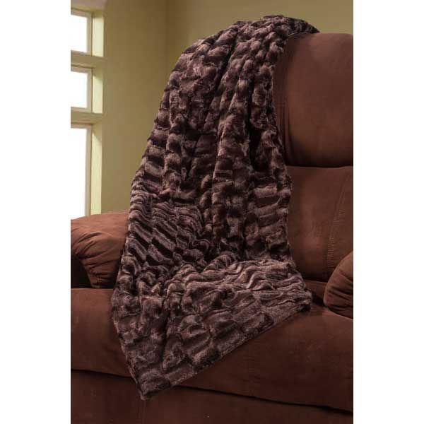 Picture of 47x59 Blanket Brown Faux Fur *P
