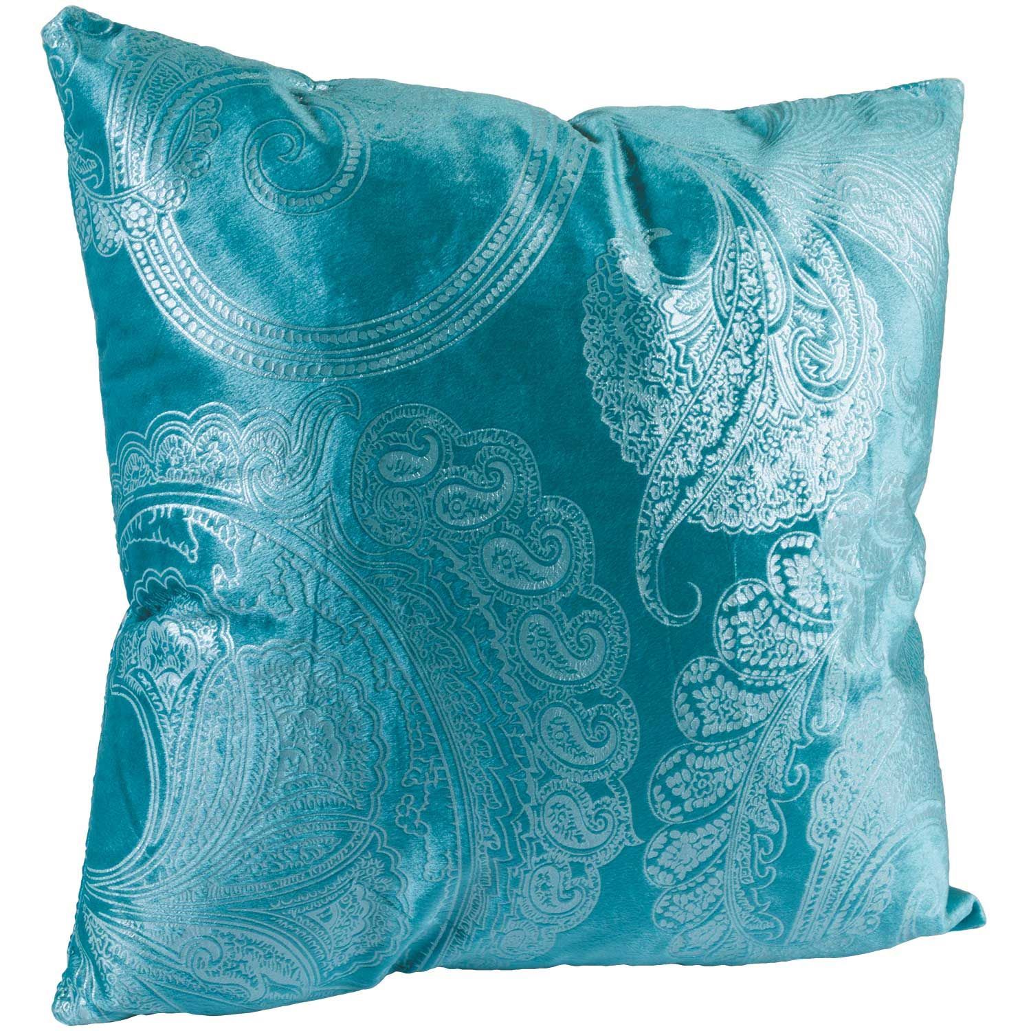 Teal Paisley 18x18 Decorative Pillow*P | | AFW.com