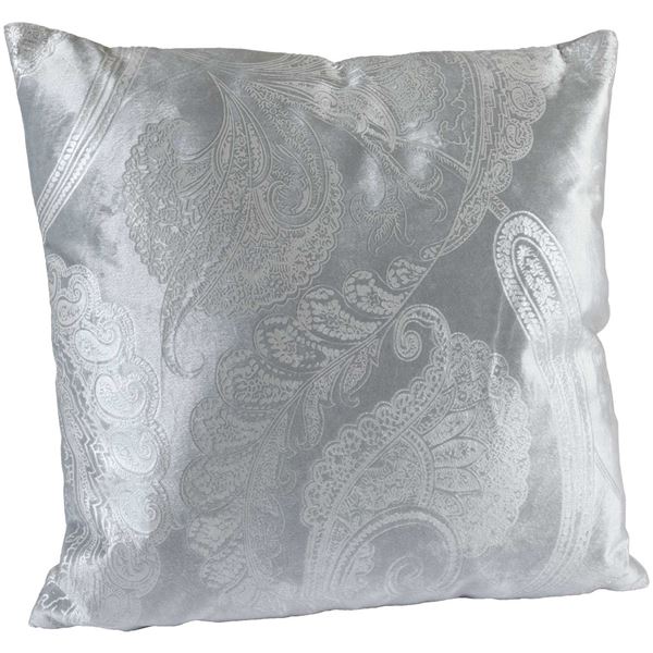Picture of Snow Paisley 18x18 Decorative Pillow