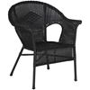 Picture of Resin Wicker Black Arm Chair