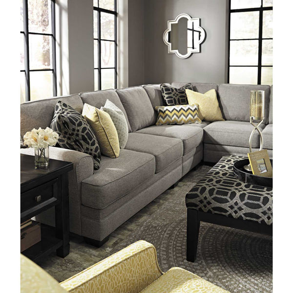 Cresson 4 Piece Pewter Sectional with LAF Chaise - Ashley Furniture ...