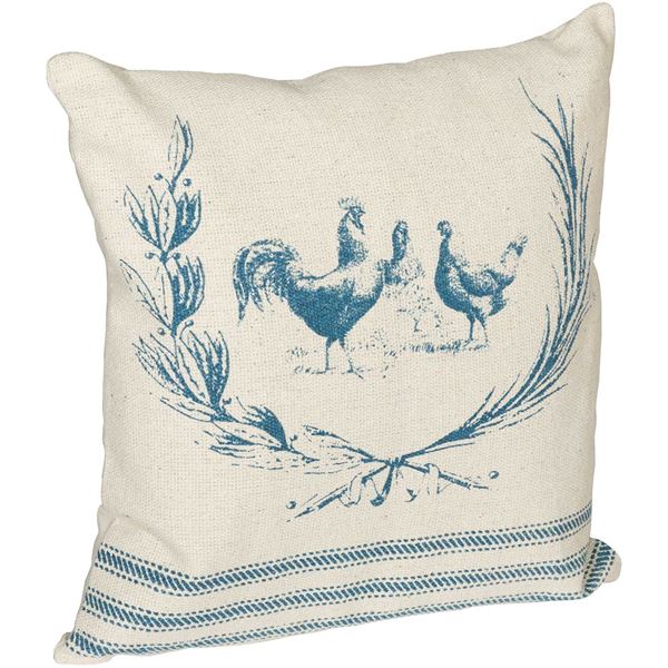 Picture of 20x20 Farmhouse Blue Decorative Pillow *P