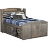 Picture of Cheyenne Driftwood Full Captain's Bed with Two Underbed Storage Units