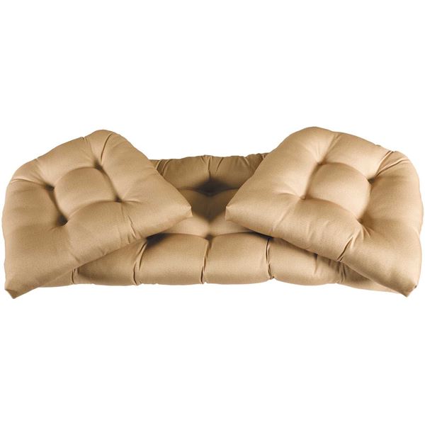 Picture of 3 Pack of Patio Cushions Set in Solid Beige