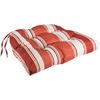 Picture of Single Seat Cushion in Terra Cotta with White Stripes