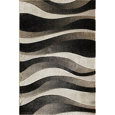 Picture of Dows Black Waves 5x7 Rug