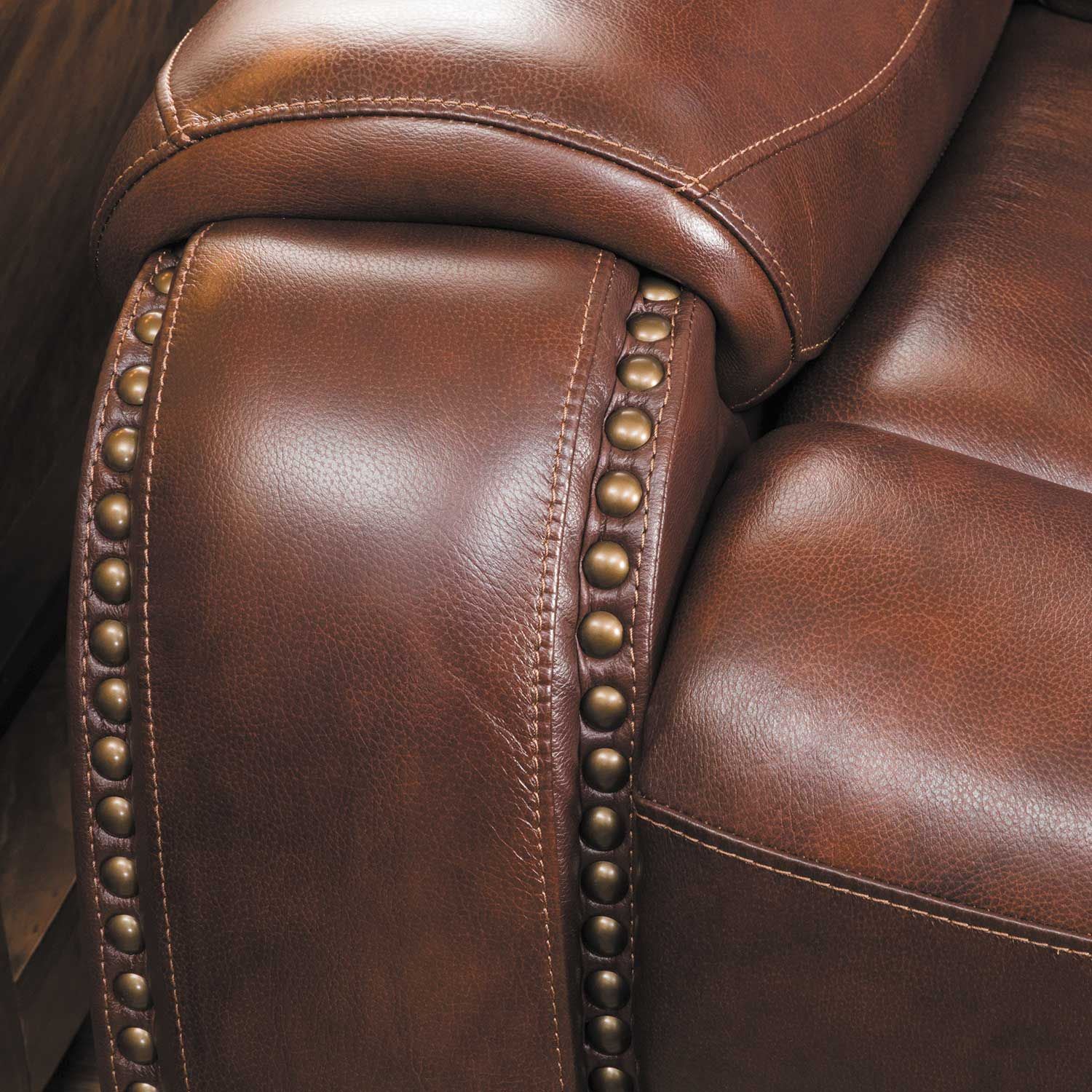 Owen Leather Power Reclining Sofa with Adjustable Headrest | 2435-53HP ...