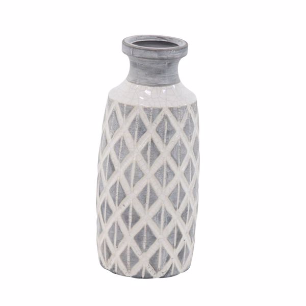 Picture of Grey Ivory Pattern Vase
