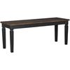 Picture of Glennwood Two-Tone Bench in Black/Charcoal