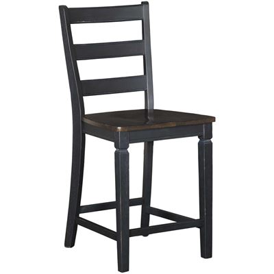 Picture of Glennwood Two-Tone 24" Barstool in Black/Charcoal