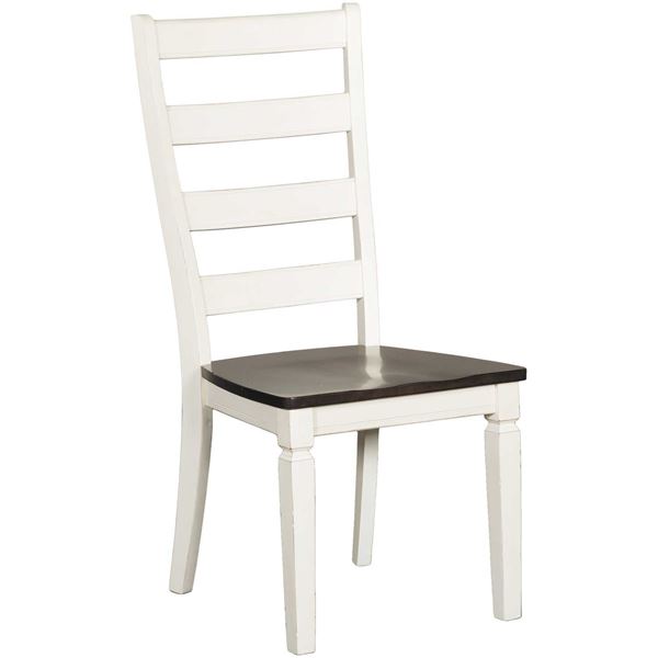 Picture of Glennwood Two-Tone Side Chair in White/Charcoal