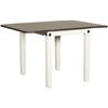 Picture of Glennwood Two-Tone Drop Leaf Dining Table in White/Charcoal