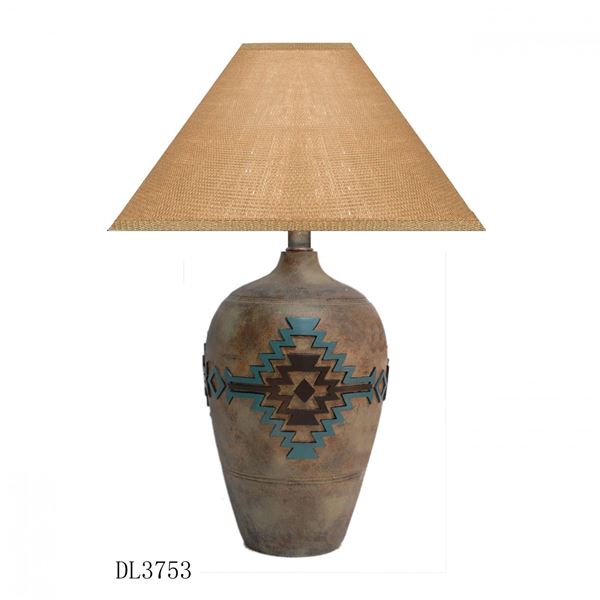 Picture of Teal/Chocolate Lodge Lamp