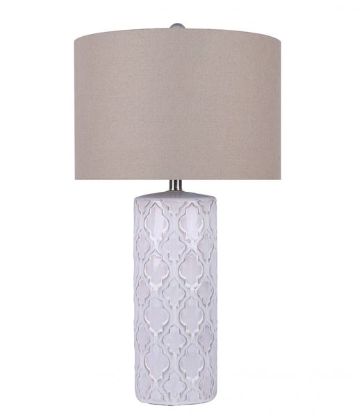 Picture of White Ceramic Design Table Lamp