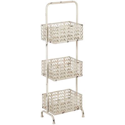 Picture of White Three Tier Metal Basket