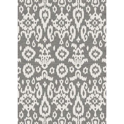 Picture of Easy Clean Grey Ikat 5x8 Rug