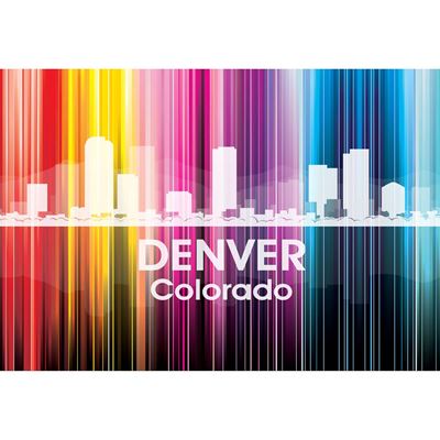 Denver Vertical Lined Rainbow 48x32