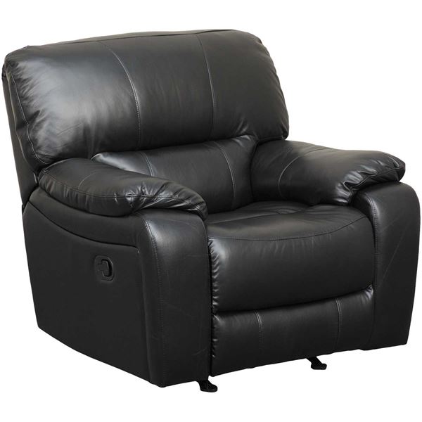 Picture of Wade Black Top Grain Leather Power Recliner
