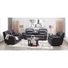 Picture of Wade Black Top Grain Leather Reclining Loveseat