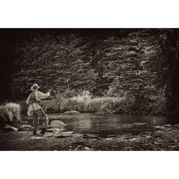 Picture of Fly Fishing Perfection- Sepia 48x32 *D