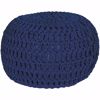 Picture of Blue Cotton Rope Pouf