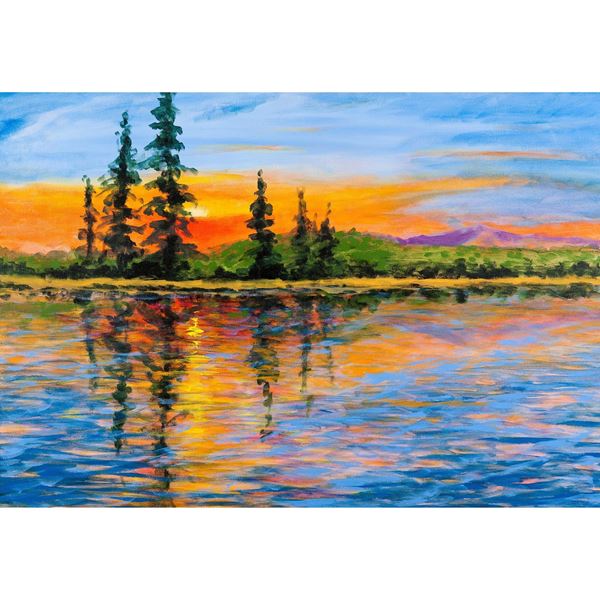Out West at Sunset 36x24