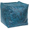 Picture of Blue Square Fabric Pouf-15x15x15