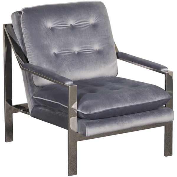 Picture of Colette Tufted Gray Chrome Chair