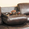Picture of Wade Brown Top Grain Leather Reclining Sofa with Drop Down Table