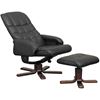 Picture of 2PC Black Recliner with Ottoman