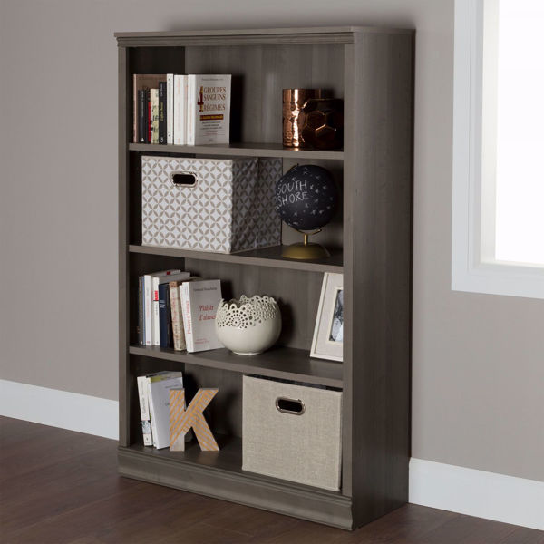 Morgan 4-Shelf Bookcase * D - South Shore Industries | AFW.com