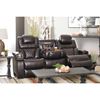 Picture of Warnerton Power Reclining Console Loveseat with Adjustable Headrest
