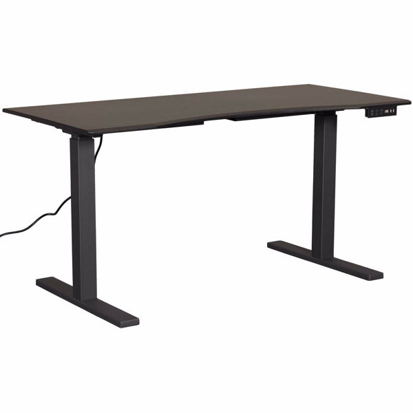 Picture of Black Adjustable Height Computer Desk