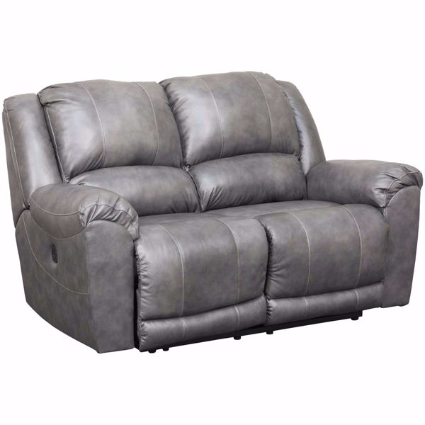 Picture of Persiphone Charcoal Leather Power Reclining Loveseat