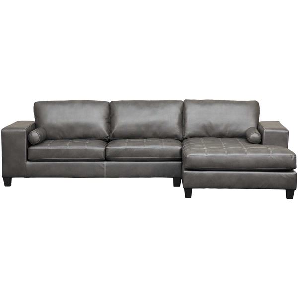 Nokomis 2 Piece Sectional With Raf, Ashley Furniture Gray Leather Sectional With Chaise